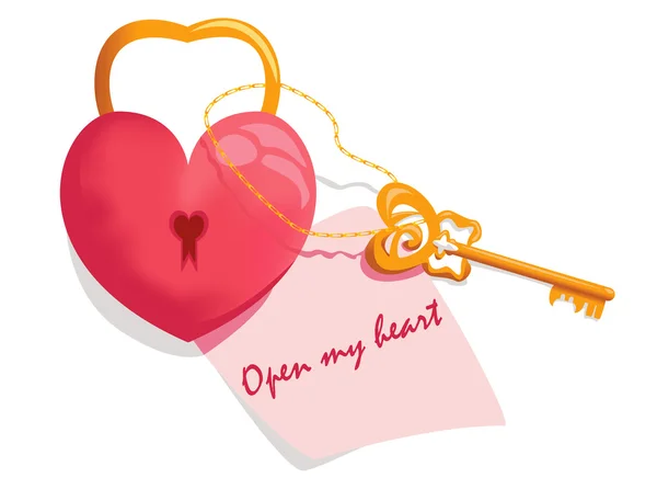 Ανοίξτε την καρδιά μου — Διανυσματικό Αρχείο