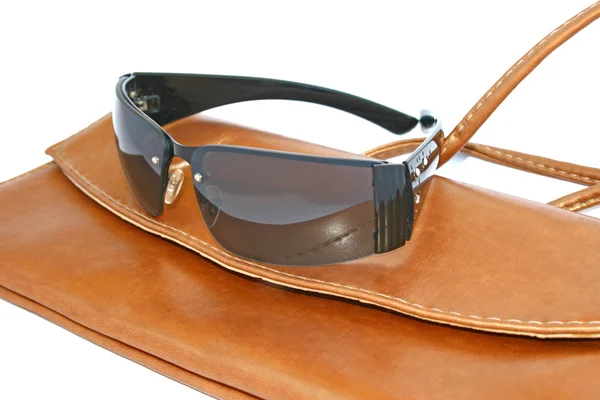 Saco e óculos — Fotografia de Stock