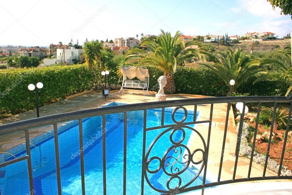 View from villa balcony