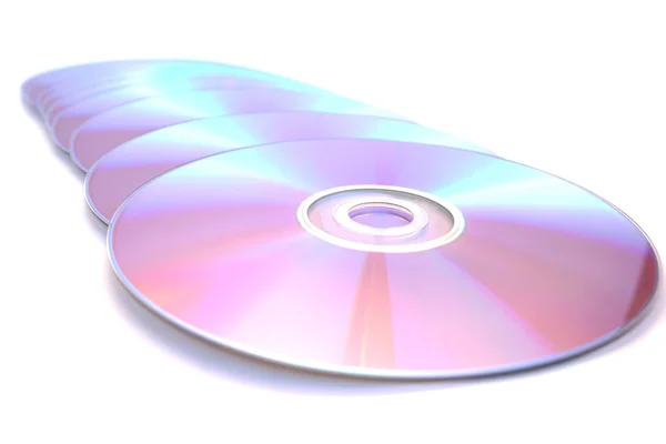 DVD na bílém pozadí — Stock fotografie