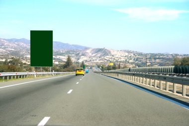 Road and billboards clipart