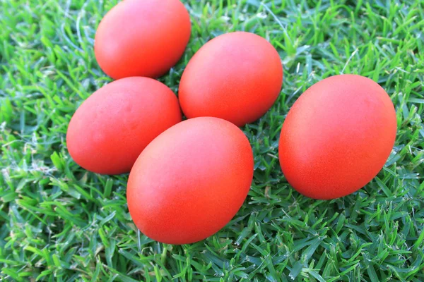 Uova rosse di Pasqua — Foto Stock