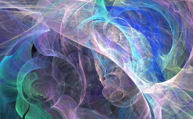 abstract fractal background, computer - generated illustration.  clipart