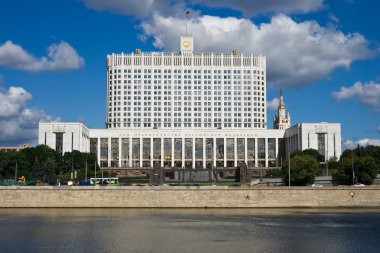 building of the government of moscow  clipart