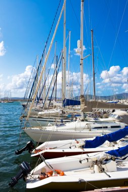 yachts on the beach 