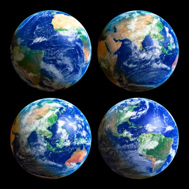 earth from space in space  clipart