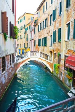 canal in venice, italy  clipart