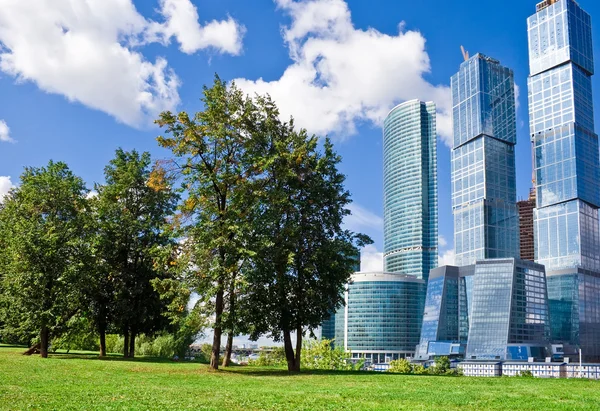 Modern Skyscrapers City Frankfurt Germany — Stockfoto
