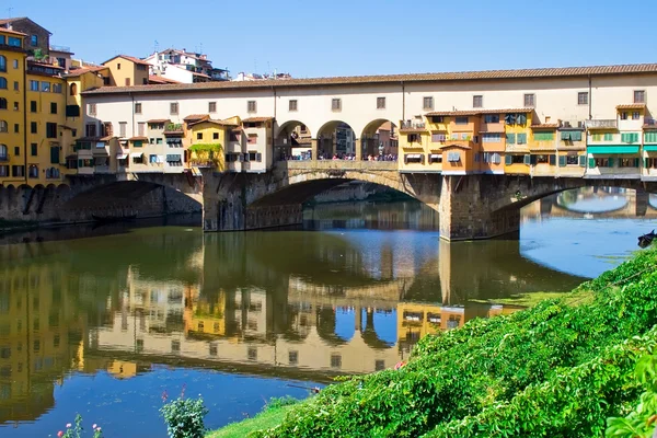 View Old Town Arno Florence — Stockfoto