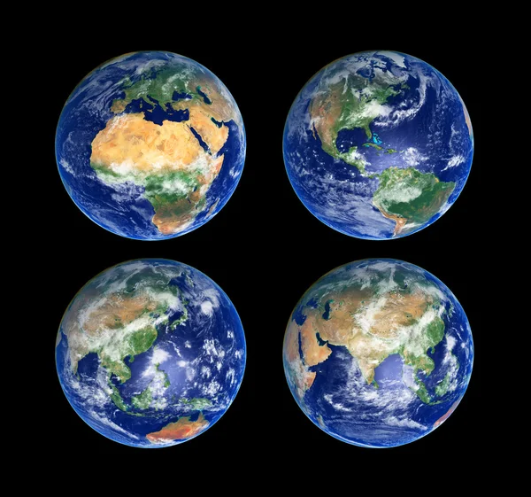 Illustration Earth Globe Isolated Black — Stock Photo, Image