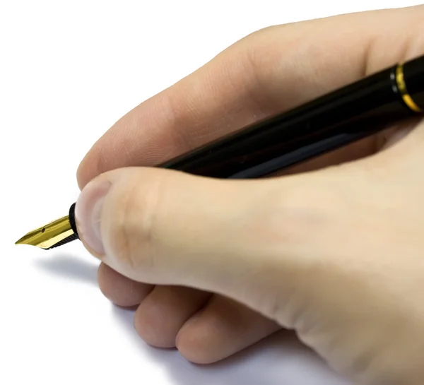 Hand Writing Notebook Isolated White — Stockfoto