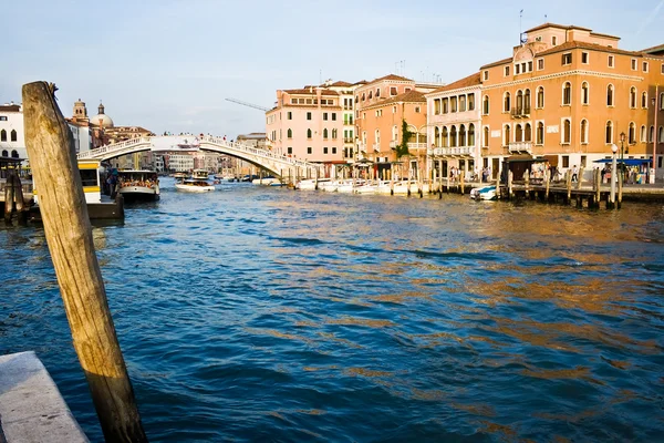 Grand Canal Water Boats Church Venice Italy — Stockfoto