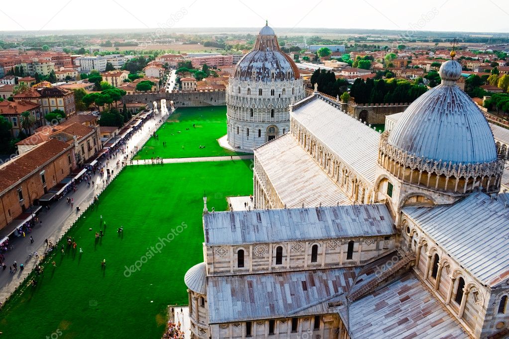 the view from the top of the st. mark 's basilica in venice, italy 