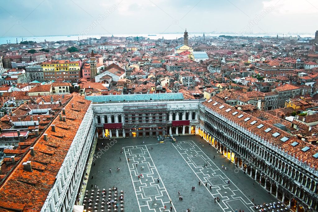 view of san marco square in venice, italy 