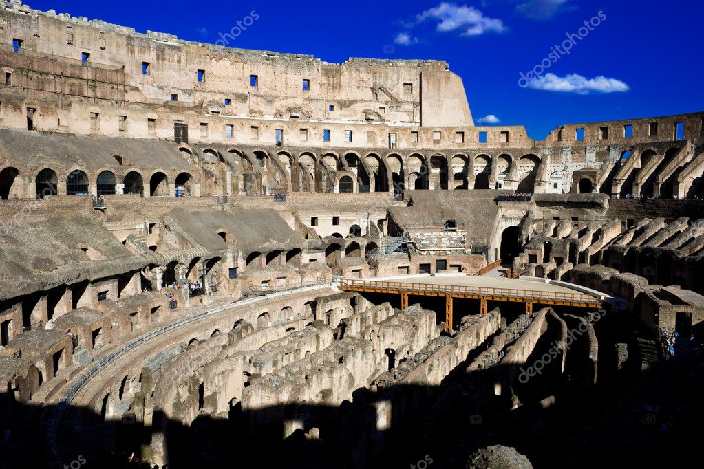 Inside Roman Colosseum – Stock Editorial Photo © sailorr #1010196