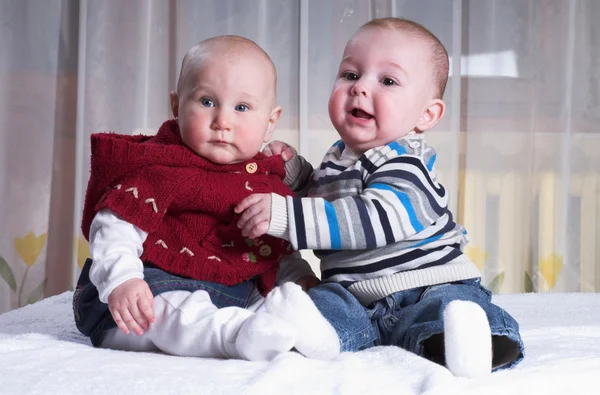 두 명의 작은 아기 — 스톡 사진