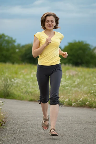 Jogging fêmea — Fotografia de Stock
