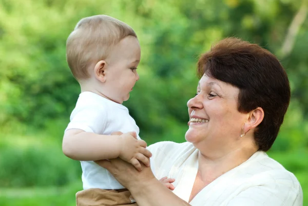 Grandmother with her grandson — Stock Photo, Image