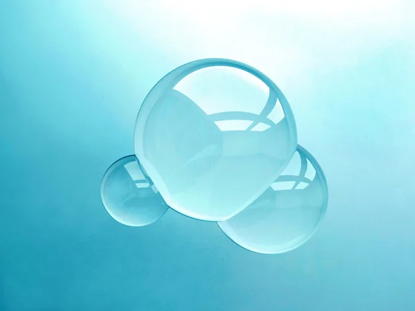 Transparent Glass Bubble Blue Sky — Φωτογραφία Αρχείου