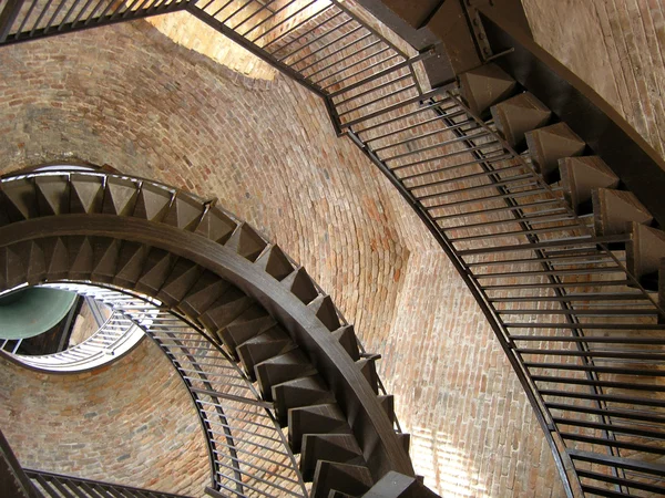 Spiral staircase in tower in Verona — Stock Photo, Image