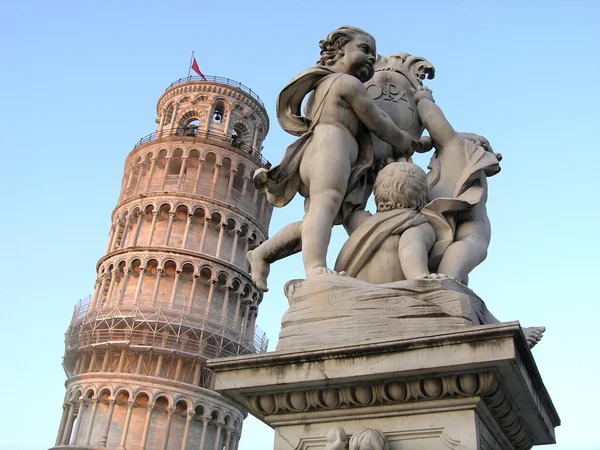 이탈리아 피사의 기울어진 탑 — 스톡 사진