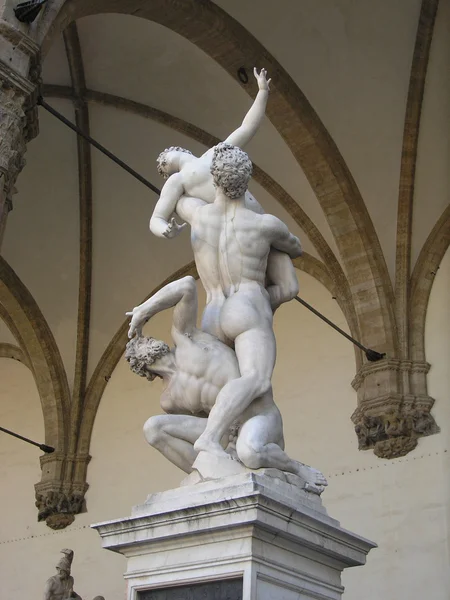 Gwałt sabines, Florencji — Zdjęcie stockowe