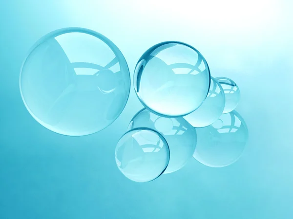 Transparent water drops — Stock Photo, Image