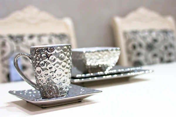 Čaj stříbrný pohár — Stock fotografie