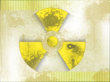 radiation sign on grunge background  clipart