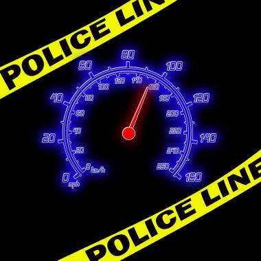 crime sceen speed limit clipart