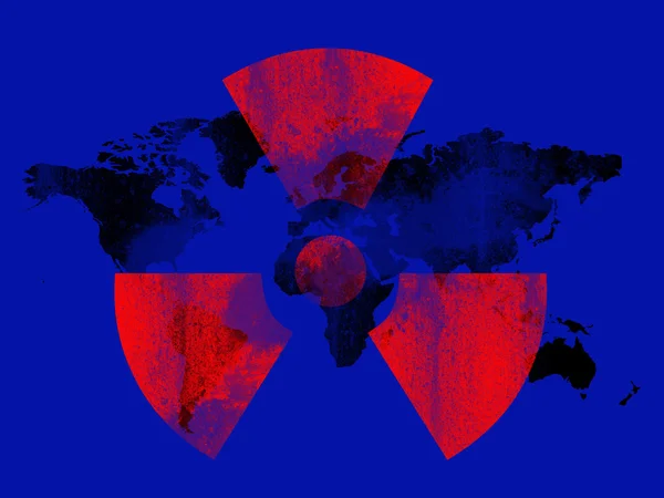 Nukleáris Veszély Egész Világon — Stock Fotó