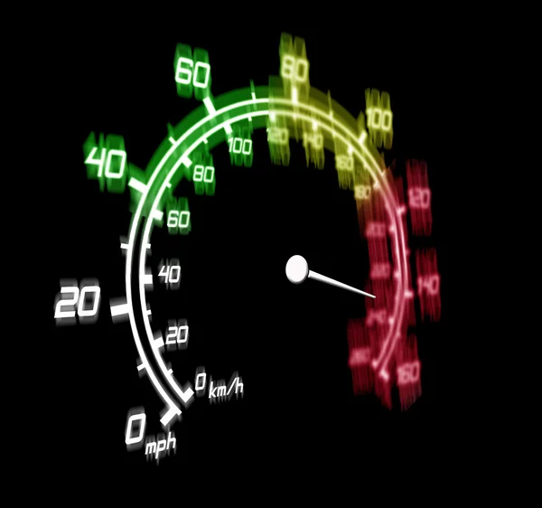 Speedometer Black Background — Stock Photo, Image