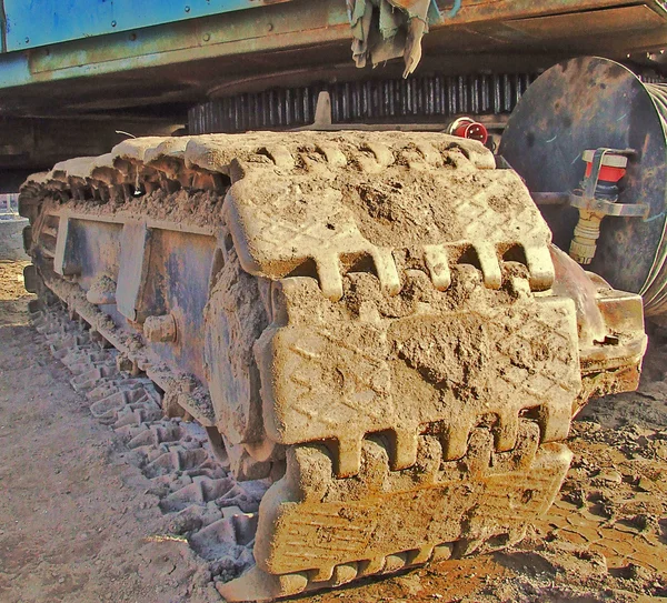 Stock image tractor tracks in mud