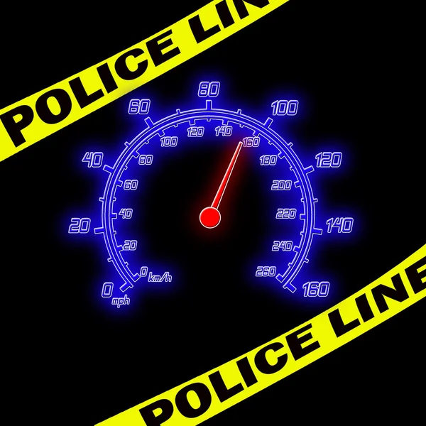 Crime Sceen Speed Limit Stock Image