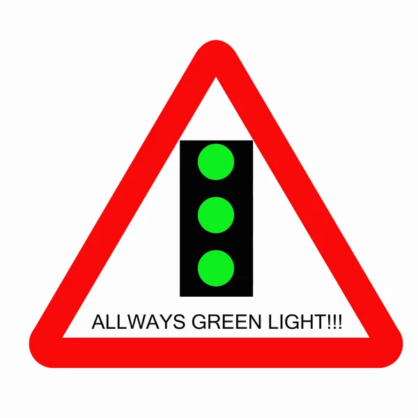 Immer grünes Licht — Stockfoto