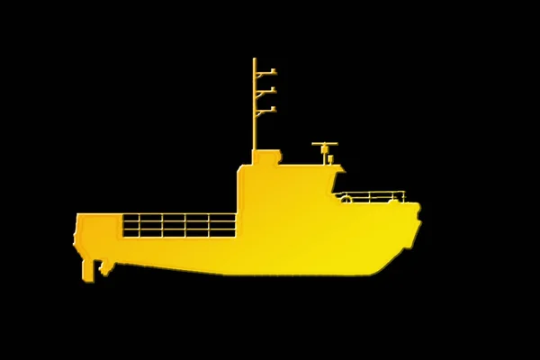Złoty łódź — Zdjęcie stockowe
