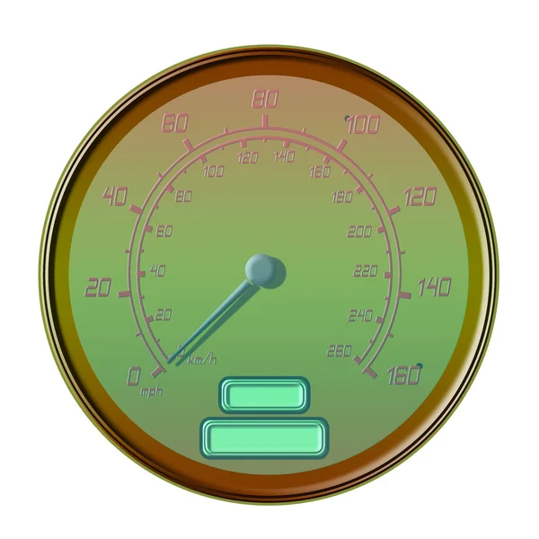 Golden speedometer — Stock Photo, Image