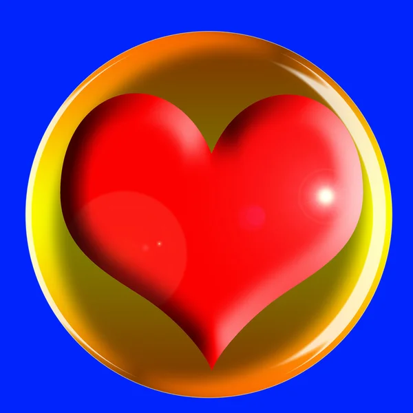 Ícone do coração — Fotografia de Stock