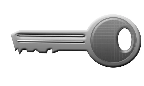 Zilveren sleutel — Stockfoto