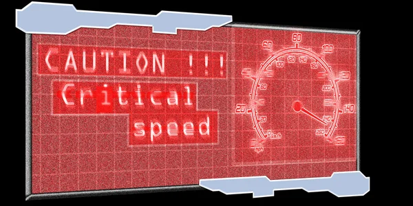 Caution critical speed — Stock Photo, Image