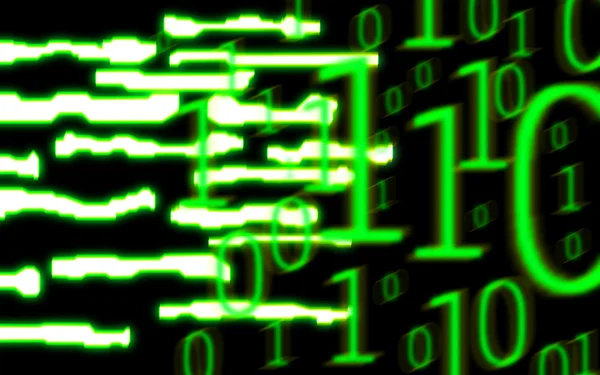 Techno shapes and binary code — Stock Photo, Image