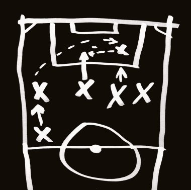 Soccer coach board clipart