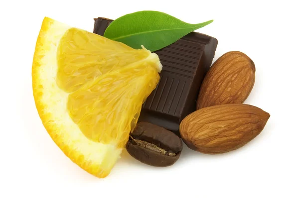 Tasty Chocolate Fruits Nuts — kuvapankkivalokuva