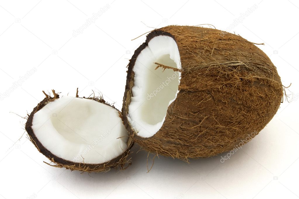 coconuts isolated on white background 