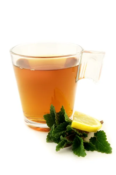 Herbata z cytryną i melisa — Zdjęcie stockowe