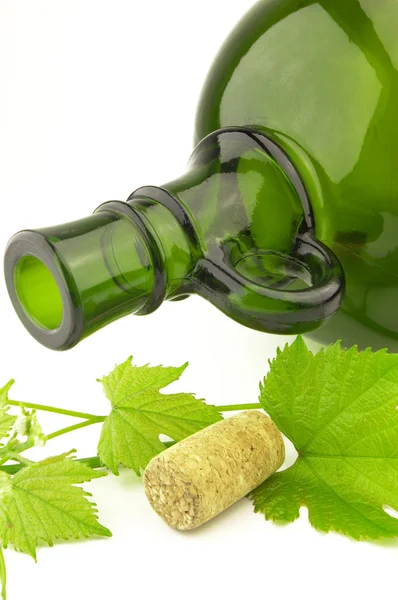 Bottiglia verde con tappo — Foto Stock