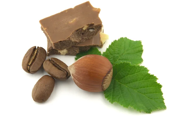 Chocolate y avellana — Foto de Stock