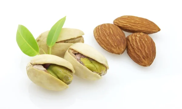 Pistachio and almonds — Stock Photo, Image