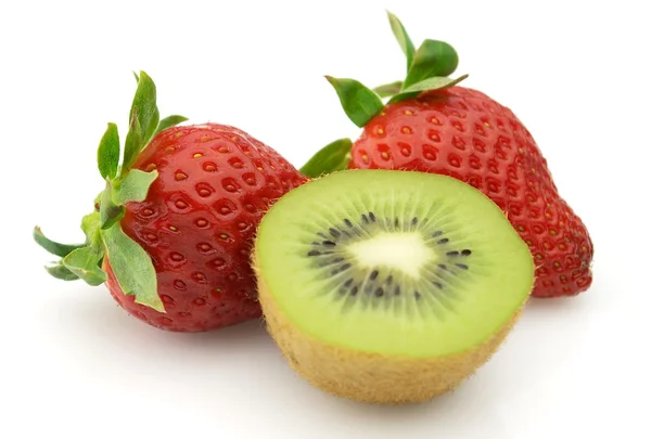 Sweet strawberry with kiwi — Stock Photo, Image