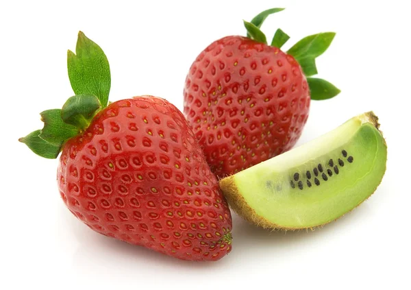 Tasty strawberry with sweet kiwi — Stock Photo, Image